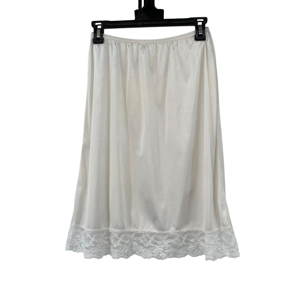 Vintage Vassarette Half Slip Ivory Lace M 24” Used